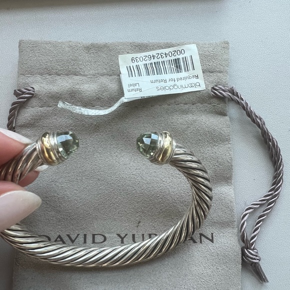 Cable Classics Bracelet in Sterling Silver with Prasiolite and 14K Yellow Gold - Picture 5 of 10